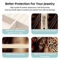 thumbnail image 3 of Rose Leopard Travel Portable Square Jewelry Box with Necklace Organizer, Earring Organizer, and Display Case - Ideal for Rings, Earrings, Necklaces, Bracelets, and More - Suitable for Girls and Women, 3 of 6