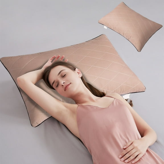 Hotel Grade Bed Pillow Down Alternative Soft Supportive 48x74cm Quilted Fabric Medium Firm for Back and Stomach Sleepers Multiple Color Options Bedroom Guest Room Comfort Sleep Home Use 1 Pack