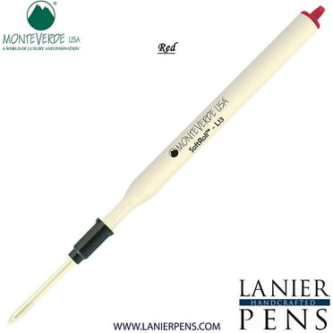 Lanier Combo Pack - 1 Pack - Monteverde Soft Roll Ballpoint L13 Paste Ink Refill Compatible with most Lamy Style Ballpoint Pens - Red (Medium Tip 0.7mm)