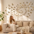thumbnail image 4 of 3D Butterfly Wall Decals Double Layer Hollow Out Decorative Stickers for Living Room Bedroom Event Party Decor 72 Pieces 4x2x2 Inch, 4 of 8