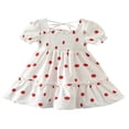 thumbnail image 1 of Robes Décontractées pour Petites Filles Manches Courtes à Pois Princesse Robe Élégante 0-5 Ans, 1 of 6