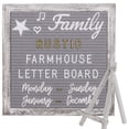 thumbnail image 1 of Rustic Felt Letter Board 10x10in Changeable Letter Board Sign with Precut Letters, Gray Felt Message Board with Farmhouse Wooden Frame, Baby Announcement Sign, Pregnancy Milestones Room Office Decor, 1 of 4