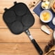 thumbnail image 4 of Sartén para Parrilla con Ruedas Mini Sartén Sartén para Panqueques de Doble Cara Sartén Antiadherente para Huevos Hamburguesas Sartén para Huevos con Múltiples Orificios, 4 of 5