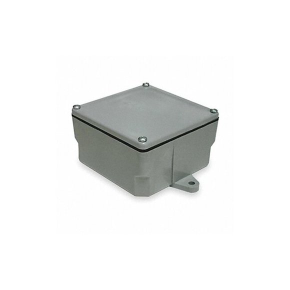 Caja de conexiones Cantex, 10 cm, cuadrada, de PVC gris, 1 unidad
