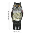thumbnail image 3 of 15-inch Fake Owl Decoy with 360 Degree Rotating Head, Realistic Scarecrow Pest Deterrent for Garden, Outdoor Bird Repellent for Patios and Yard Ornaments, 3 of 8