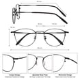 thumbnail image 4 of Gafas de Luz Azul GUDVUE Ovaladas Negras Antirreflejo UV400, 4 of 8