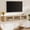 Wall Mounted-Natural, variant on Weselon 70" Curved Edge TV Stand for TVs up to 75", Mid-Century Modern Entertainment Center with Sliding Doors, Walnut Media Console Storage Cabinet