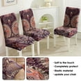 thumbnail image 5 of Colorful Retro Paisley Pattern Dining Chair Covers 4 Pack Bohemian Vintage Floral Ethnic Washable Polyester Stretch Slipcovers Removable Protector for Elegant Spaces, 5 of 7
