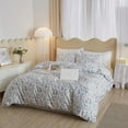 thumbnail image 2 of Jardín Floral Funda Nórdica Rey Blanco Boho Floral Juego de Cama Chic, 2 of 9