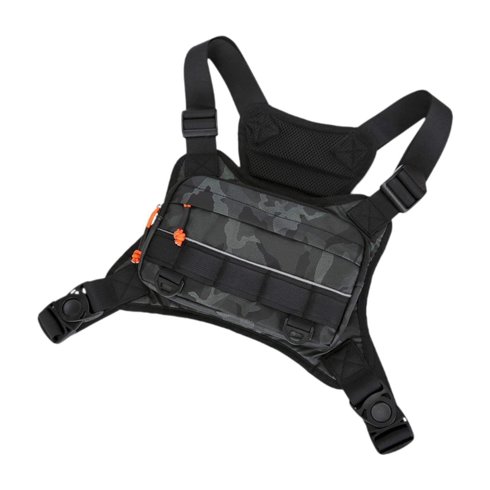 Sharprepublic Chest Bag for Men with Extra Storage Running Vest for Travel Sports Workouts green