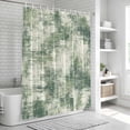 thumbnail image 5 of Sage Green Ombre Shower Curtain Set - Extra Long 72" x 96" Washable Bathtub Curtain with 12 Hooks, Gradient Abstract Art Vintage Grey Waterproof Fabric Shower Curtains for Bathroom/Bathtub Décor, 5 of 6