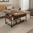 Lift Top Coffee Table, HAIOOU 42" 3 in 1 MultiFunction Coffee Table