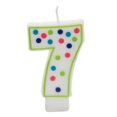 thumbnail image 3 of Unique Industries' Polka Dot Number "7" Birthday Candle, 3 of 4