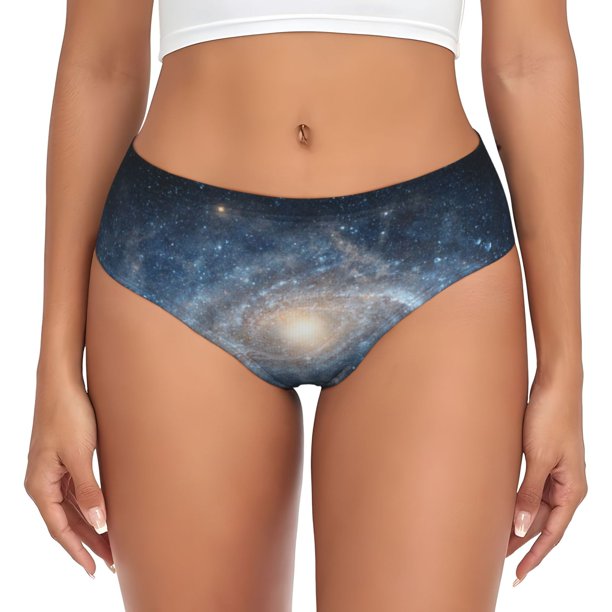 Fotbe The Galaxy Calzones Estampados para Mujer – Ropa Interior de Algodón, Cómoda, Suave y Elástica-Large