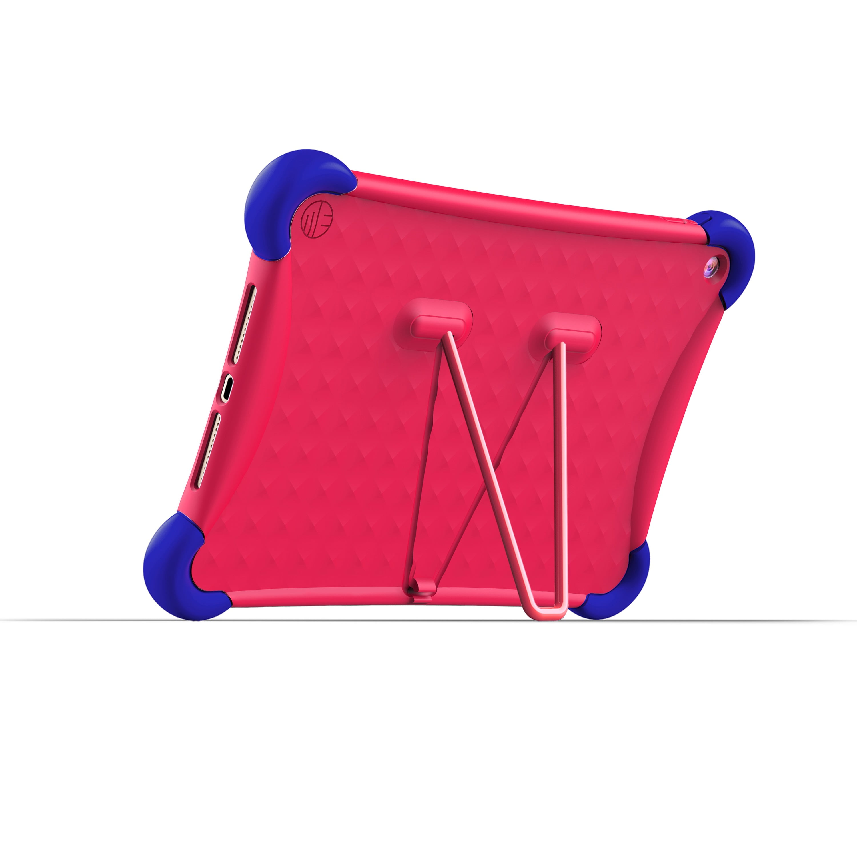 ME Silicone Protective Case with Built-In Stainless Steel Kickstand for iPad 10.2 9th Gen (2021 Release), 8th Gen (2020 Release) and 7th Gen (2019 Release) in Red