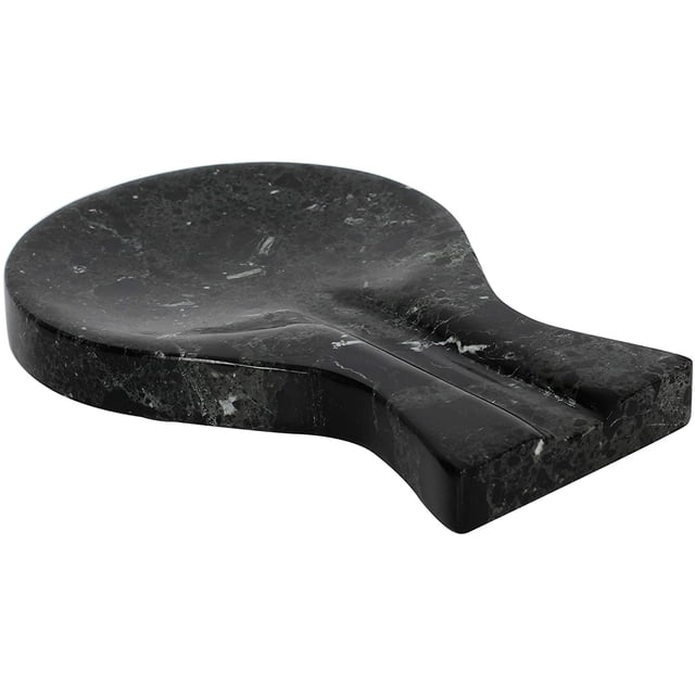 RADICALn Spoon Rest Handmade Marble Big Black Spatula Ladle Fork Utensil Rest - Spoon Rests Keeper Kitchen Organizer - Chef Cooking Helper Tool Countertop Spoon Holder