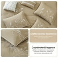 thumbnail image 4 of Nanshing Ines 7 Piece Chic Botanical Comforter Set, Taupe, Queen, 4 of 5