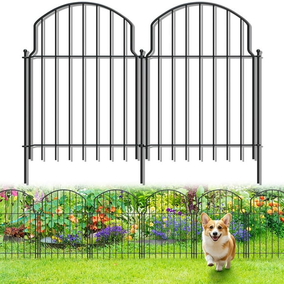 25Pcs Decorative Garden Fence, 20in(H)/27ft(L) Rustproof Metal Fences Animal Barrier Outdoor for Yard, Flower Bed Edging Ornamental Border Panel