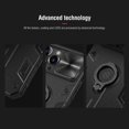 thumbnail image 3 of Dteck Case for iPhone 13 Pro Max,Shockproof Slide Camera Protector Armor Slim Ring Holder Stand Back Cover,Black, 3 of 7
