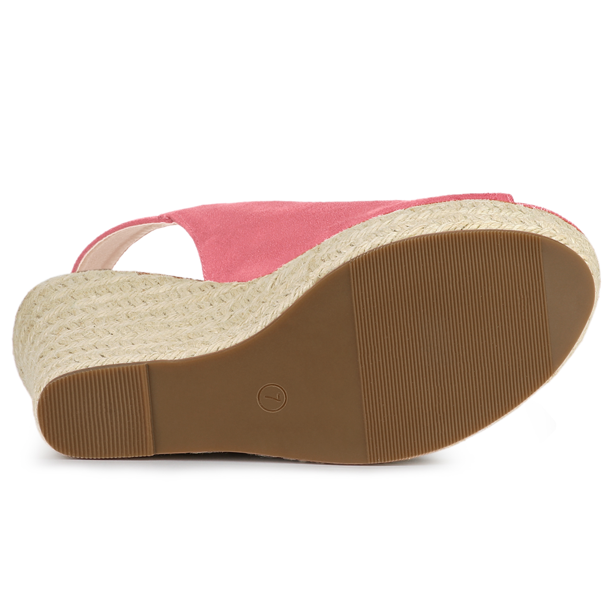 DARING DIVA Slingback Platform Wedges Heel Espadrille Wedge Sandals Watermelon Red 6