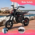 thumbnail image 6 of DuoDian Electric Dirt Bike for kids,850W Peak Motor 15.5MPH Top Speed, 6.8Miles Range 36V 4Ah Battery, 12*2.75 Inch Inflatable Tires, Rear Disc Brake For Road age 3-10，Black, 6 of 9