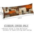 thumbnail image 3 of Burnt Orange Body Pillow Cover Brown Orange Grey Abstract Art Painting Long Pillow Case with Zipper Decorative Bedding Pillowcase Modern Pillow Covers Soft Cushion Pillow Case for Bedroom,Sofa,20"x54", 3 of 6