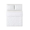 thumbnail image 4 of My World Pleated Solid Comforter Sets White Polyester 3-Piece Full/Queen Comforter Set, solid color themed, for Kids, OEKO-TEX Certified, 4 of 5