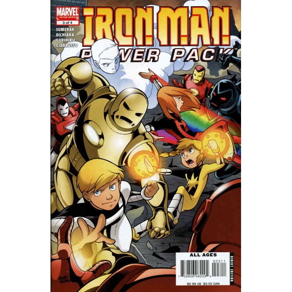 Iron Man and Power Pack #3 VF ; Marvel Comic Book