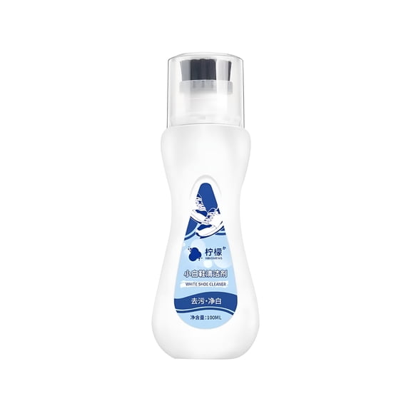 TELOLY White Shoe Cleaner, Shoe Whitener for Sneakers, White Shoe Polish, Best White Sneaker Cleaner for Leather, Whites, Suede, Sneakers, Stain Remover Cream 3.38oz With Soft Brush Head