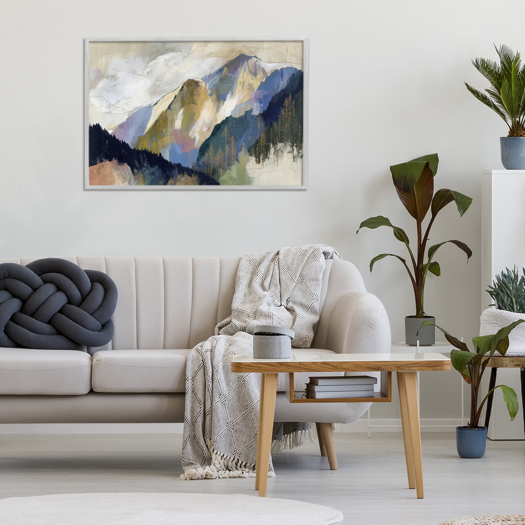 Stupell Industries Mountain Forest Landscape Gray Framed Giclee Art, design by Chromatic Storm Studio