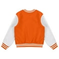 thumbnail image 4 of TiaoBug Kids Boys Plain Jacket Varsity Baseball Retro Coats Track Top Outwear Orange 9-10, 4 of 7