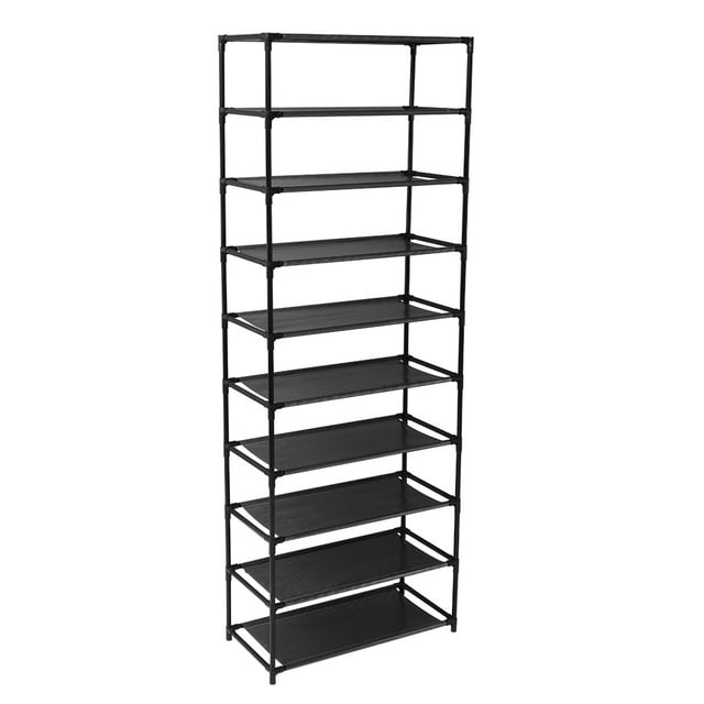 QXDRAGON Shoe Rack, 10Tier Shoe Storage Organizer, Metal Shoe Shelf