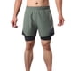 thumbnail image 2 of Shorts para hombre Pantalones cortos 2 en 1 para correr para hombre con bolsillos para toallas, pant Arsuxeo Shorts para hombre, 2 of 7