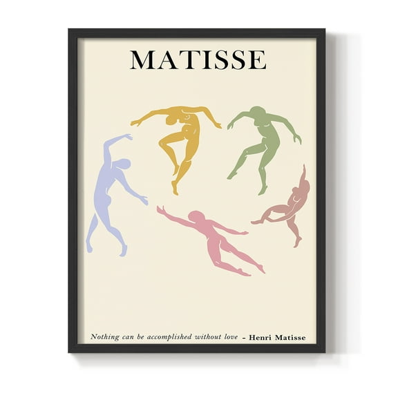 Matisse CDLXXXIII in Black Solid Wood Framed Print No Nail Hanging
