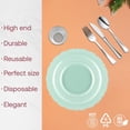 thumbnail image 2 of Smarty Had A Party 360 Piece Turquoise Plastic Dinnerware Set for 60 Guests, Includes Plastic Plates, Silverware Set, Clear Cups, Disposable Plates, Perfect for Weddings, Parties & Events, 2 of 7
