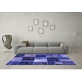 thumbnail image 3 of Ahgly Company Indoor Round Patchwork Blue Transitional Area Rugs, 8' Round, 3 of 4