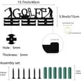 thumbnail image 2 of Golf Medal Holder Golf Medal Hanger Display Wooden Rack Wall Mounted Hook Frame 30+ Golf Race Competition Medals Winner Golfer Gift for Friend Men Women Birthday Christmas 15.7x5.9inch, 2 of 7