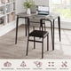 thumbnail image 5 of 5-piece dining set para 4: small square dinette con oak mesa y 4 forrado sillas, perfect para compact kitchens y dining rooms, 5 of 7