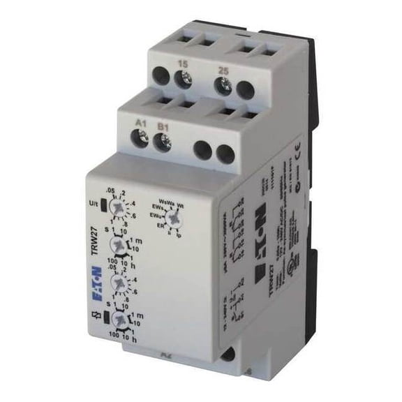 Multifunction Time Delay Relay, Square, 4 Functions 12 to 240V AC/DC, DPDT