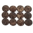 thumbnail image 1 of Botones de cáscara de coco, 50 piezas Botones de madera Botones de adorno redondos Botones redondos Máxima comodidad, 1 of 14