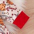 thumbnail image 6 of Girls Jumpsuit Christmas Toddler Fall Full Zip Jumpsuit Cartoon Cookie Milk Print Long Sleeve One Piece Pajama Soft Comfort Baby Rompers Red 0 Months-3 Months, 6 of 6