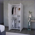thumbnail image 2 of Armoire, 4-Door Slim with Ample Storage | White | Melamine, 2 of 6