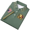 thumbnail image 4 of USA 250th Anniversary Polo Shirt Men Patriotic Eagle Graphic Casual Short Sleeve Button Polo America 250 Merchandise, 4 of 5
