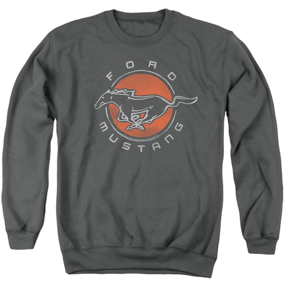 Ford Mustang Mustang Circle Adult Crewneck Sweatshirt Charcoal