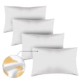 thumbnail image 1 of Amorosa 4 Piezas Fundas de Almohadas Impermeable Protectores de Almohada Suaves y Acogedoras para el Hogar Dormitorio Hotel Blanco Estándar-50*80cm, 1 of 6