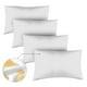 thumbnail image 1 of Amorosa 4 Piezas Fundas de Almohadas Impermeable Protectores de Almohada Suaves y Acogedoras para el Hogar Dormitorio Hotel Blanco Estándar-50*80cm, 1 of 6