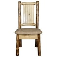 thumbnail image 6 of Glacier Country Collection Side Chair - Buckskin Upholstery, w/ Laser Engraved Moose Design, 6 of 11