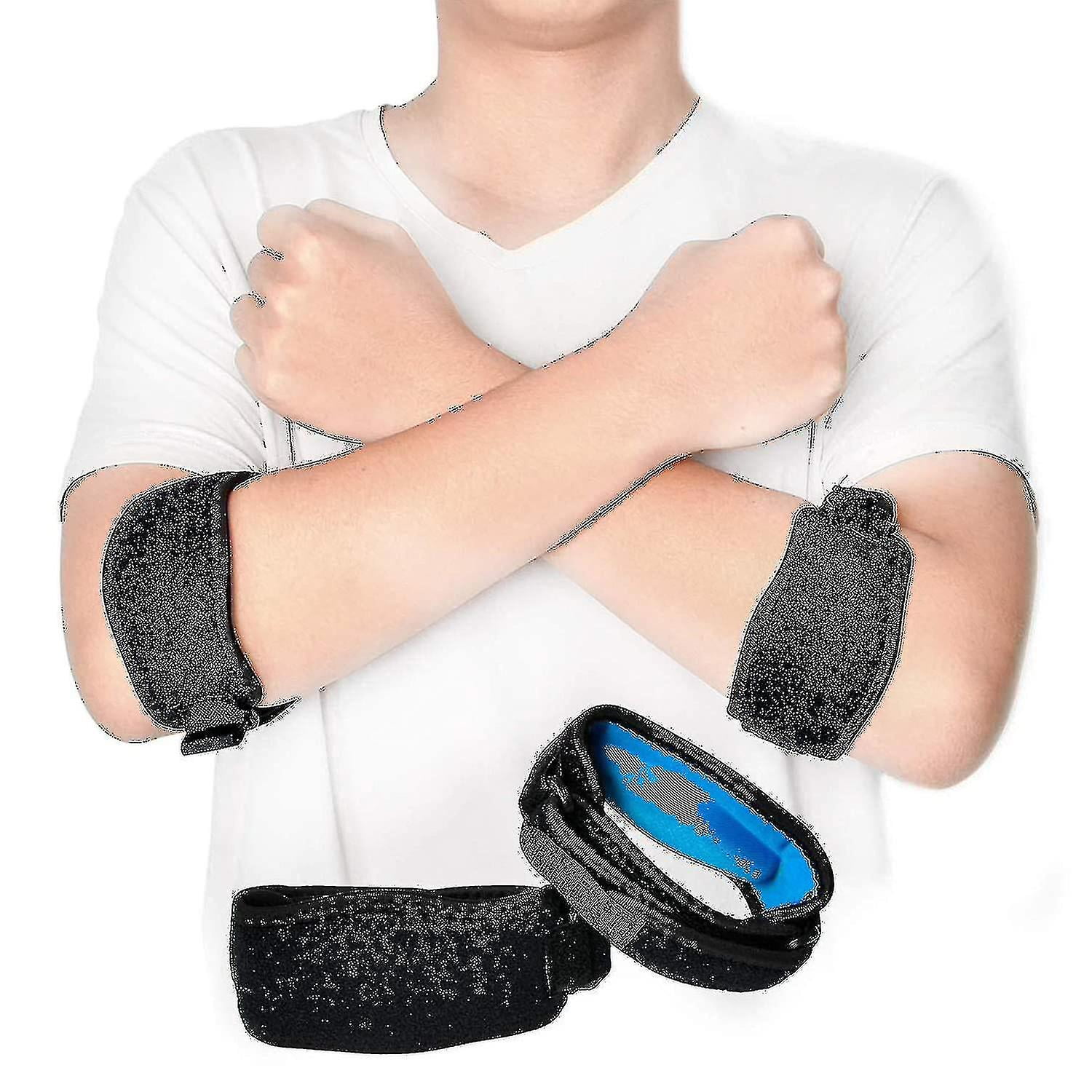 Lot de Attelle de Coude, Attelle de Tennis avec Coussin de