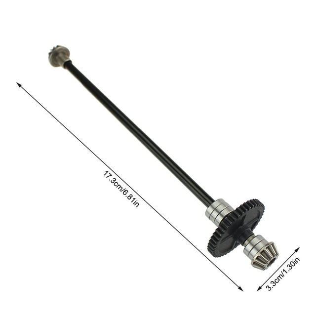 Commande à Distance de l'Arbre d'Entraînement Central 1:14 Véhicule sur Chenilles Modification Transmission Pièces de Rechange Accessoires d'Entretien Noir