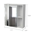 thumbnail image 2 of Dtwnek Single Door Wall Cabinet with Mirror and 5 Internal Shelves, , White, 2 of 7
